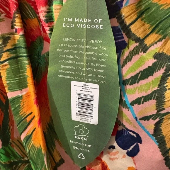 Green Asymmetrical One Shoulder Sundress - Picture 4 of 4